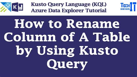 This option gives you the ability to <b>rename</b> <b>column</b> headers during query-time. . Rename column kusto